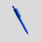 Pen van gerecycled ABS met drukmechanisme, blauwe inkt