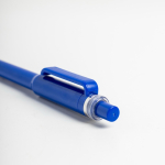 Pen van gerecycled ABS met drukmechanisme, blauwe inkt