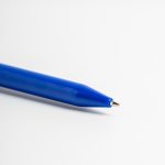 Pen van gerecycled ABS met drukmechanisme, blauwe inkt