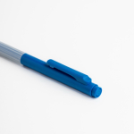 Eco-pen met siliconen grip en ribbels, zwart