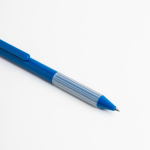 Eco-pen met siliconen grip en ribbels, zwart