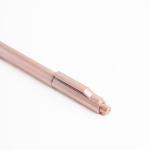 Eco-pen met geïntegreerde clip en reliëfstrepen, zwarte inkt