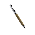 Draaipen van roestvrij staal en theeresten, zwarte inkt kleur zilver