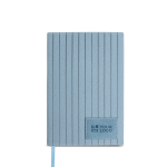 Notitieboek van PU met textuur en bedrukbaar label, A5 blanco pagina’s