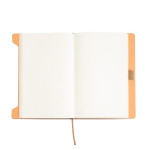 Eco-notitieboek met zijhouder voor pen A5 blanco pagina’s kleur beige