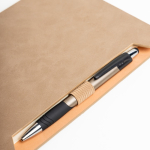 Eco-notitieboek met zijhouder voor pen A5 blanco pagina’s