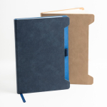 Eco-notitieboek met zijhouder voor pen A5 blanco pagina’s