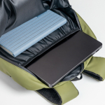 PU lederen rugzak met voor- en zijvakken van mesh 15,6”