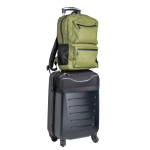 PU lederen rugzak met voor- en zijvakken van mesh 15,6”