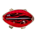 Tas van kunstleer met verborgen vakken en trolleyband 15,6”