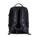 Jacquard bamboe rugzak met waterdichte ritsen voor laptop 15,6” kleur zwart