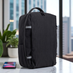 Jacquard bamboe rugzak met waterdichte ritsen voor laptop 15,6”