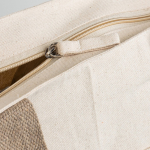 Canvas katoenen tas met sluiting en gekleurde hengsels 280 g/m²