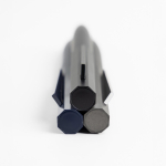 Set balpen en rollerpen van aluminium met hexagonaal design