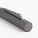 Set balpen en rollerpen van aluminium met hexagonaal design