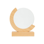 Trofee van hout en glas met wereldbol-design en geschenkdoos
