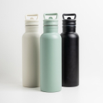 RVS thermosfles met vast handvat en inklapbaar rietje 500 ml