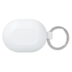 Mini oordopjes in een case ter grootte van een sleutelhanger kleur wit derde weergave