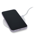 Witte ronde oplader met LED-indicator in de basis 15 W kleur wit tweede weergave