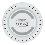 Witte ronde oplader met LED-indicator in de basis 15 W kleur wit vijfde weergave