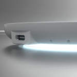 Witte ronde oplader met LED-indicator in de basis 15 W kleur wit achtste weergave