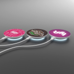 Witte ronde oplader met LED-indicator in de basis 15 W kleur wit negende weergave