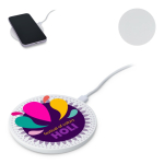 Witte ronde oplader met LED-indicator in de basis 15 W