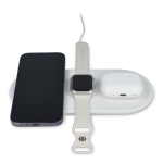 Draadloze snellader 3-in-1 voor smartphone en accessoires 15 W kleur wit tweede weergave