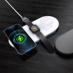 Draadloze snellader 3-in-1 voor smartphone en accessoires 15 W kleur wit zevende weergave