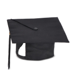 Klassieke afstudeermuts in zwart om te personaliseren kleur zwart tweede weergave