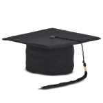 Klassieke afstudeermuts in zwart om te personaliseren kleur zwart derde weergave