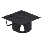 Klassieke afstudeermuts in zwart om te personaliseren kleur zwart vierde weergave