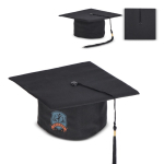 Klassieke afstudeermuts in zwart om te personaliseren