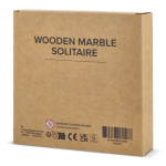Solitair in houten doos die ook als speelbord dient kleur naturel achtste weergave