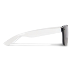 Zonnebril met spiegelglazen UV400 en gekleurde pootjes kleur wit derde weergave