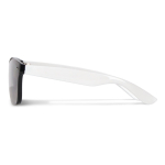 Zonnebril met spiegelglazen UV400 en gekleurde pootjes kleur wit vierde weergave