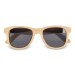 Zonnebril volledig gemaakt van bamboe met zwarte glazen kleur naturel tweede weergave