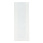 Ecologisch en stevig papieren zakje voor voedsel 14 x 6 x 27 cm kleur wit tweede weergave
