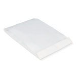 Ecologisch en stevig papieren zakje voor voedsel 15 x 7 x 36 cm kleur wit vierde weergave