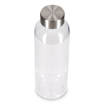 Fles van gerecycled plastic met zilverkleurige dop 500 ml kleur doorzichtig derde weergave