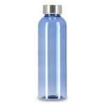 Fles van gerecycled plastic met zilverkleurige dop 500 ml kleur doorzichtig blauw vierde weergave