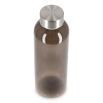 Fles van gerecycled plastic met zilverkleurige dop 500 ml kleur doorzichtig zwart derde weergave