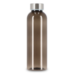 Fles van gerecycled plastic met zilverkleurige dop 500 ml kleur doorzichtig zwart vierde weergave