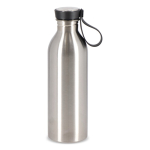 RVS fles met siliconen draaglus in de dop 500 ml kleur zilver