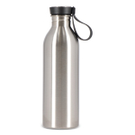 RVS fles met siliconen draaglus in de dop 500 ml kleur zilver vierde weergave