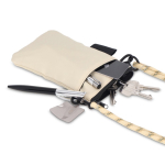 Compacte schoudertas voor dagelijkse essentials kleur beige vierde weergave