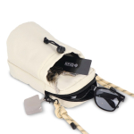 Schoudertas met ruimte voor een waterfles van 500 ml kleur beige zevende weergave