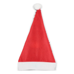 Originele kerstmuts van tweekleurige glinsterende pailletten kleur rood vierde weergave