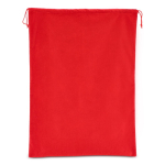 Grote geschenkzak van vilt met bijpassend trekkoord kleur rood vierde weergave