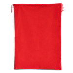 Grote geschenkzak van vilt met bijpassend trekkoord kleur rood vijfde weergave